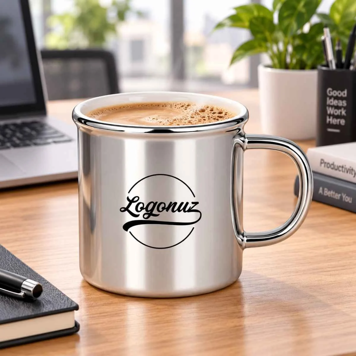 Logo Baskılı Kupa Bardak Silver 2