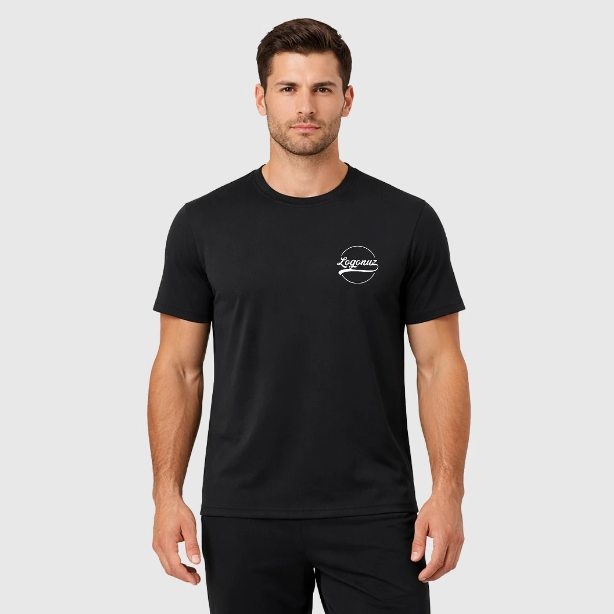 Boya Tutmaz Bisiklet Yaka T-Shirt  I Logolu Penuar 2