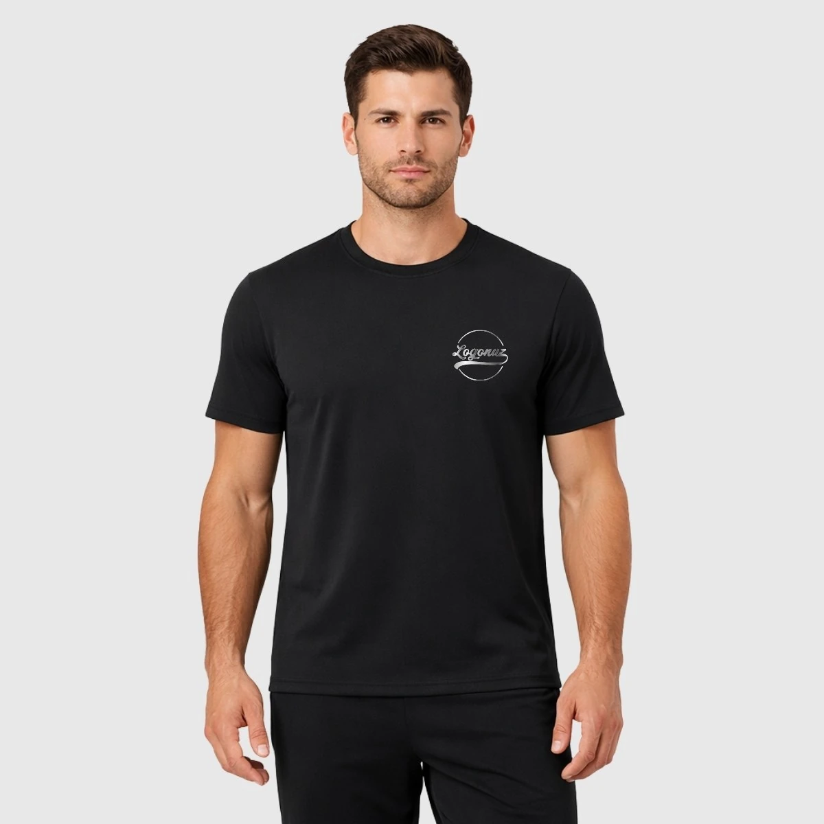 Boya Tutmaz Bisiklet Yaka T-Shirt  I Logolu Penuar 4