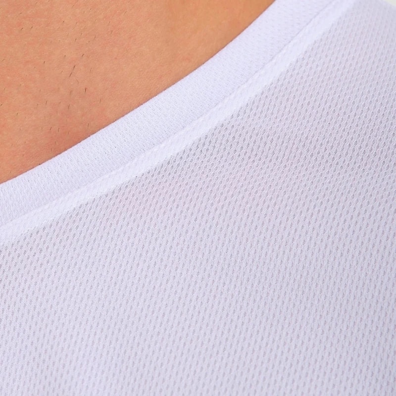 Logo Baskılı T shirt V Yaka Beyaz 4