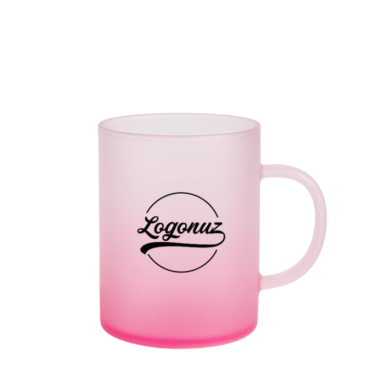 Logo Baskılı Çay Fincanı Pembe