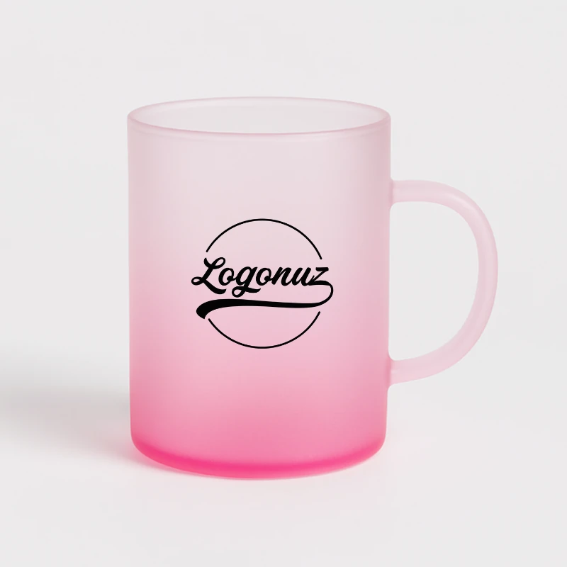 Logo Baskılı Çay Fincanı Pembe 2