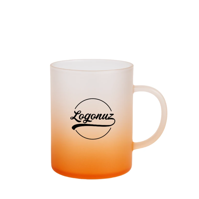 Logo Baskılı Çay Fincanı Turuncu