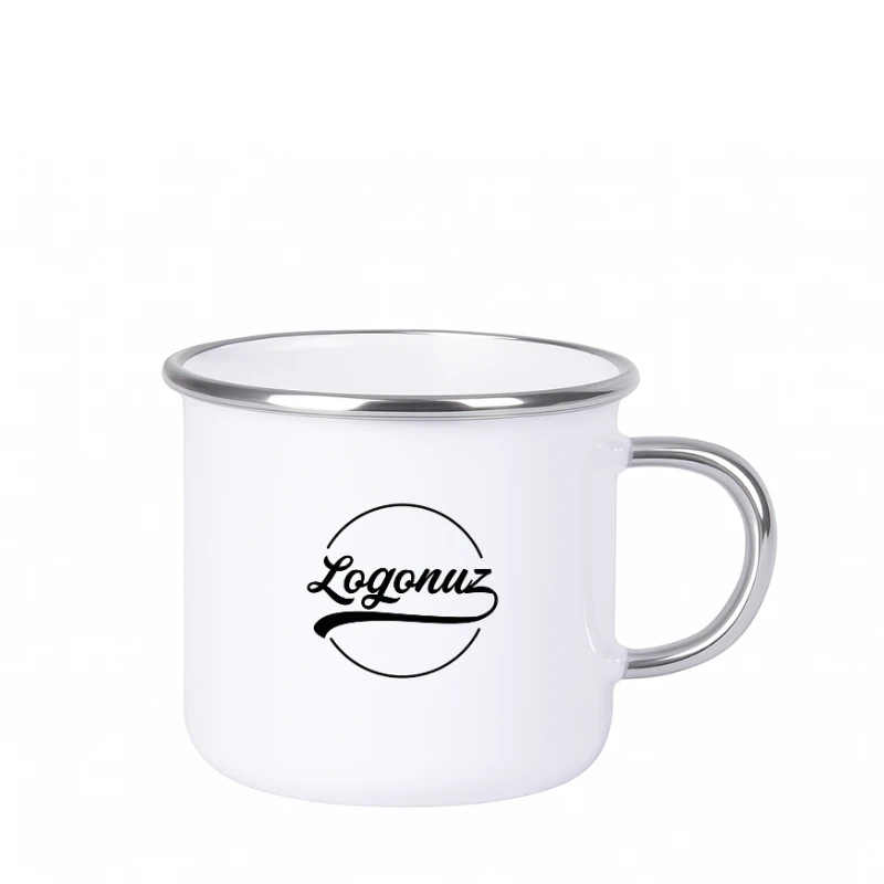Logo Baskılı Nescafe Fincani Gümüş Detaylı