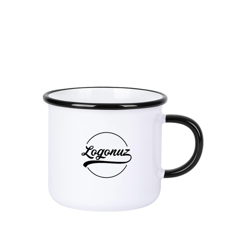 Logo Baskılı Nescafe Fincani Siyah Detaylı