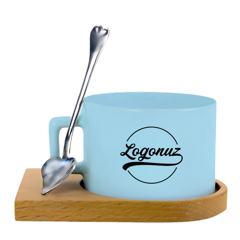Logo Baskılı Nescafe Fincanı Mavi