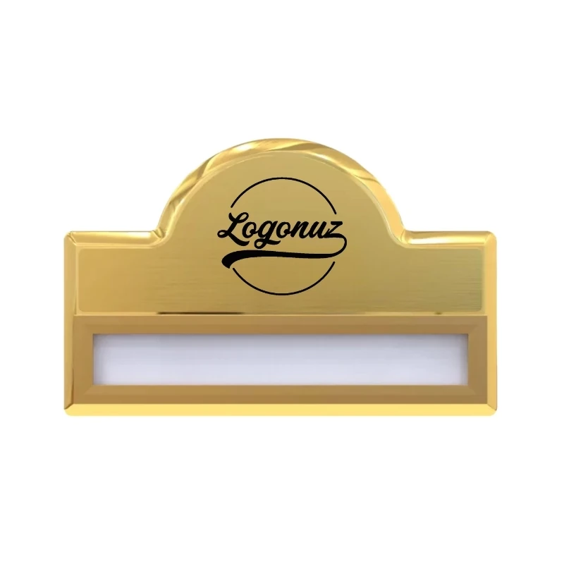 Logo Baskılı Yaka İsimliği Gold Bombeli 3