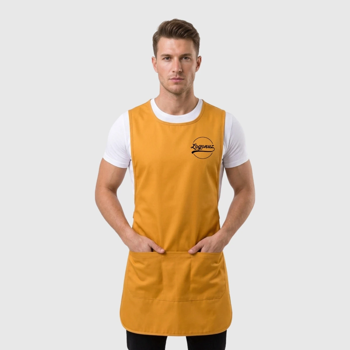 Logo Baskılı Yelek Önlük | %100 Mikro Kumaş