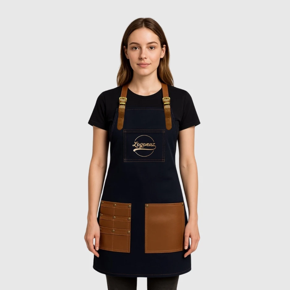 Logolu Kuaför Önlüğü Antik