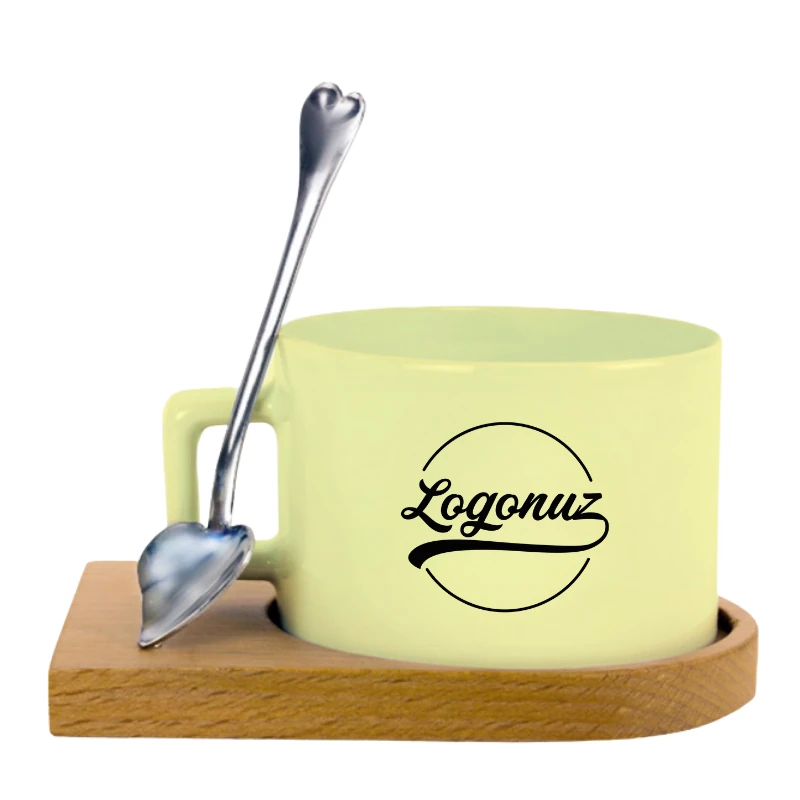 Logolu Nescafe Fincanı Sarı